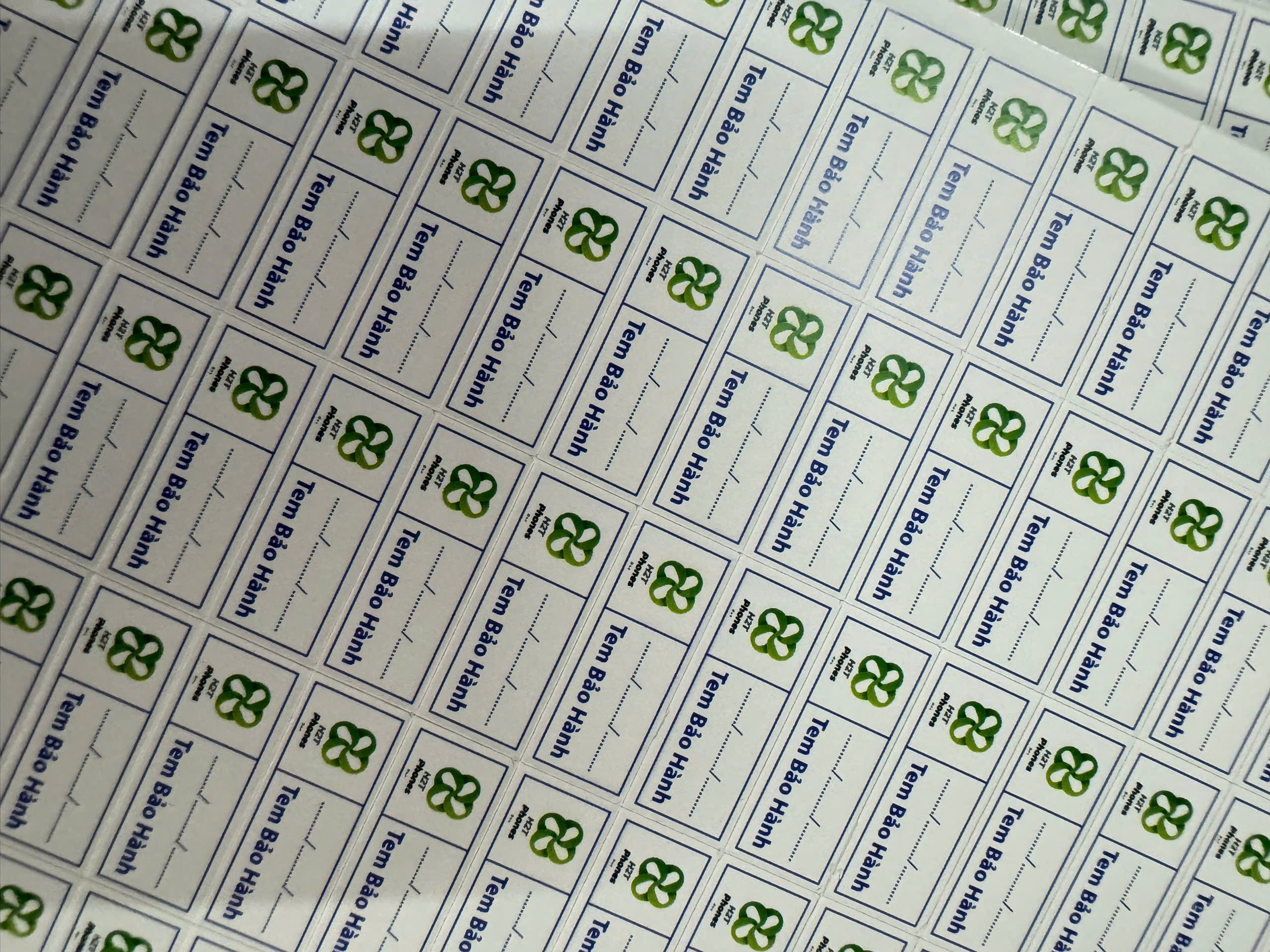 In tem bể – Tem vỡ bảo hành